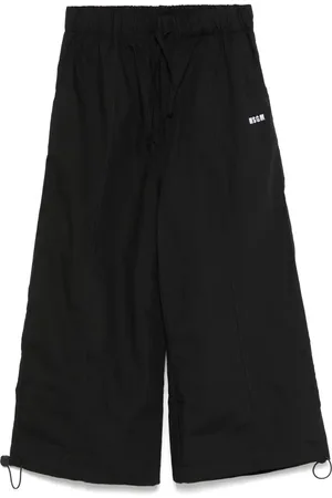 Msgm Pantalones con logo bordado