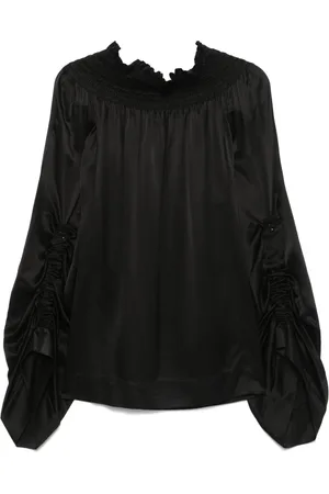 Saint Laurent Vestido corto con hombros descubiertos