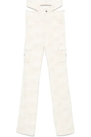 OFF-WHITE Pantalones con estampado militar y cinturón