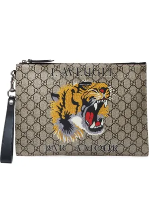 Gucci Bolsa de mano GG Supreme Tiger 2000