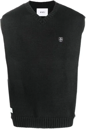Wtaps Camiseta tejida de canalé con cuello en V