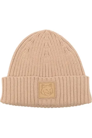 Maison Kitsuné Gorro con parche Bold Fox de piel