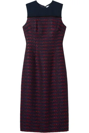 ST. JOHN Vestido midi de tweed