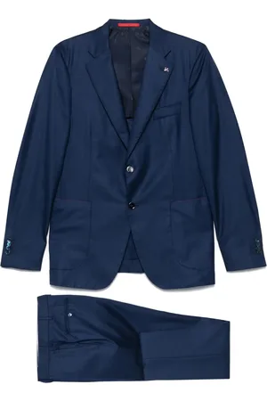 ISAIA Traje con motivo de cuadros