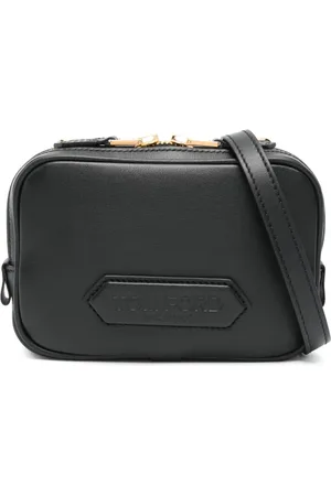 Tom Ford Mochila tipo mensajero de cuero pequeña