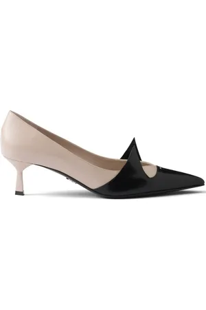 Prada Zapatillas con diseño de dos tonos y tacón de 55mm