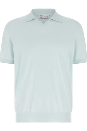 Brunello Cucinelli Playera de tejido fino con cuello italiano