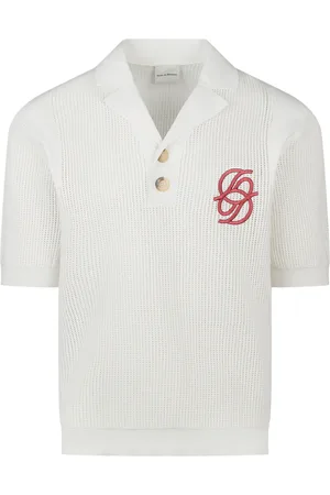 Drôle de Monsieur Playera tipo polo tejida