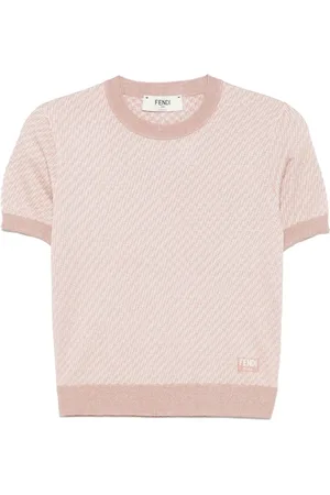 Fendi Top con logo FF en jacquard