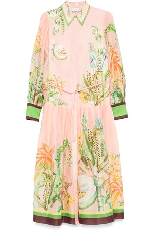 ALÉMAIS Vestido camisero Papaya