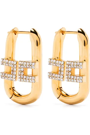 Elisabetta Franchi Aretes con detalles de strass