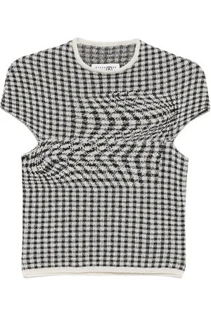 Maison Margiela Playera con motivo de cuadros