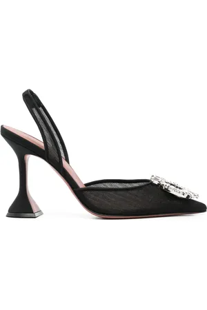 Amina Muaddi Zapatillas Begum con tacón de 100mm