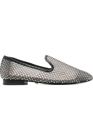 Lola Cruz Slippers con detalles de cristal