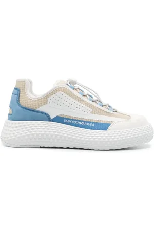 Emporio Armani Tenis con paneles de malla