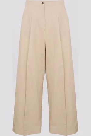 YVES SALOMON Pressed-crease trousers