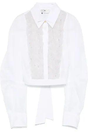 Elisabetta Franchi Camisa con detalle de volantes