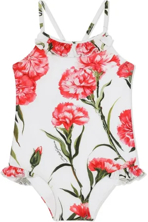 Dolce & Gabbana Traje de baño con tiras cruzadas y estampado floral