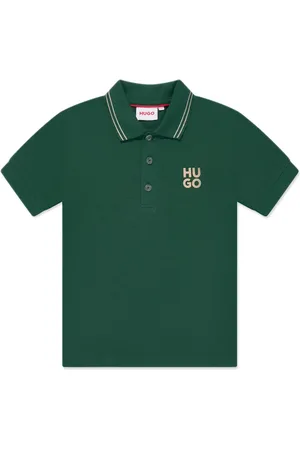 HUGO BOSS Playera tipo polo con logo engomado