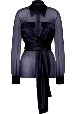 Alberta Ferretti Blusa traslúcida