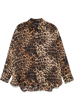 Simonetta Camisa con estampado de leopardo