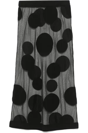 Viktor & Rolf Falda midi con estampado de lunares
