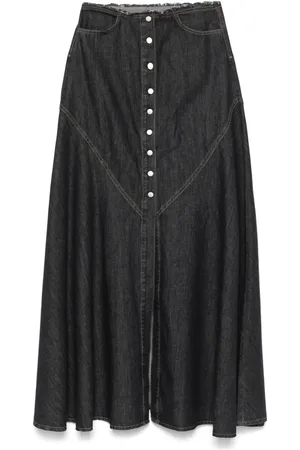 AG Jeans Falda larga de mezclilla