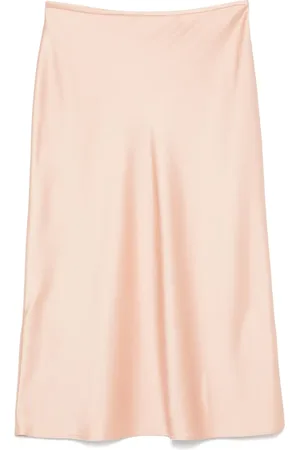 BLUMARINE Falda midi con efecto satinado