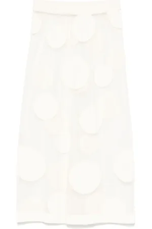 Viktor & Rolf Falda midi con estampado de lunares