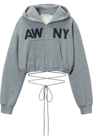 Alexander Wang Hoodie cruzada con estampado gráfico