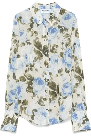 Blugirl Camisa con rosas estampadas