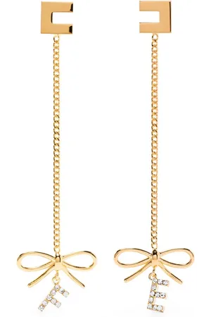 Elisabetta Franchi Aretes con detalle de moño