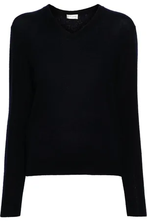 Saint Laurent Suéter tejido con cuello en V