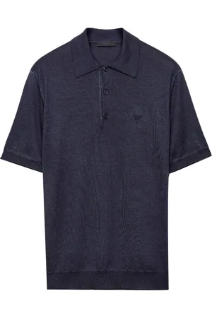 Prada Playera tipo polo de cachemira