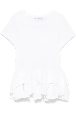 Viktor & Rolf Playera con dobladillo peplum