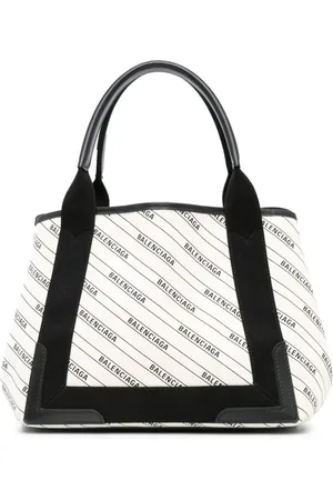 Balenciaga Bolsa satchel Canvas Logo Navy Cabas S 2019