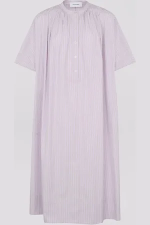 YVES SALOMON Striped midi dress