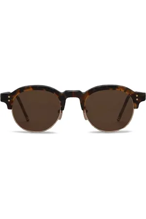 Thom Browne Lentes de sol con armazón redonda
