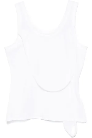 Helmut Lang Camiseta con detalle de tira