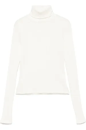 RE/DONE Top de canalé con cuello vuelto