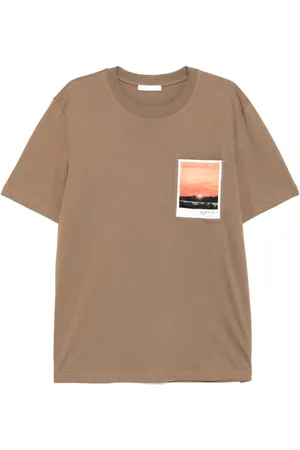 Helmut Lang Playera de tarjeta postal