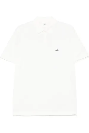C.P. Company Playera tipo polo con parche del logo