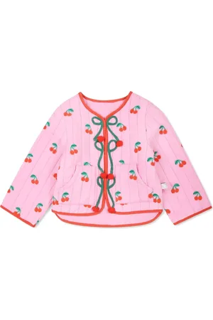 Stella McCartney Chamarra con cerezas estampadas