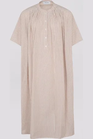 YVES SALOMON Striped midi dress