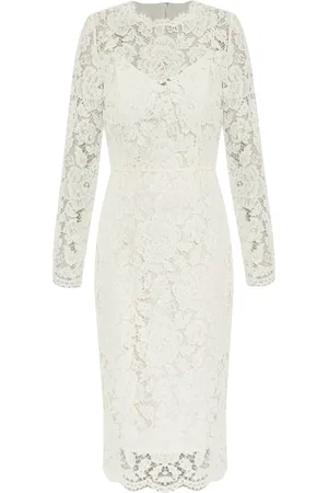 Dolce & Gabbana Vestido midi con encaje floral