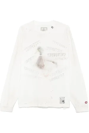 Maison Mihara Yasuhiro Sudadera con efecto envejecido y estampado de pato