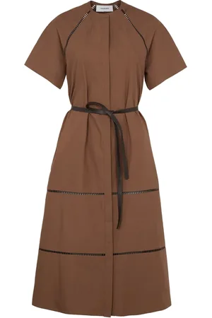 YVES SALOMON Vestido midi con cinturón