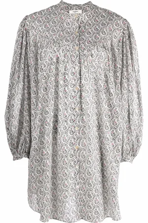 Marant Etoile Vestido camisero con estampado floral