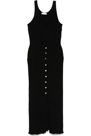 Paco rabanne Vestido midi tejido de canalé