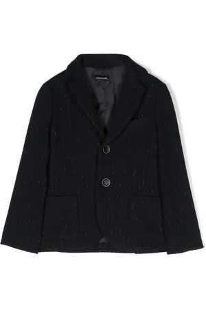 MONNALISA Blazer con botones y rayas diplomáticas estampadas